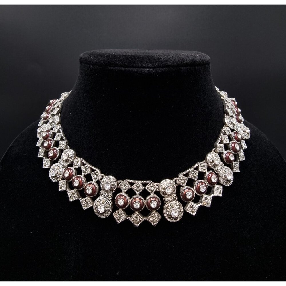 Vintage MONET Signed 1980s-1990s Statement Necklace